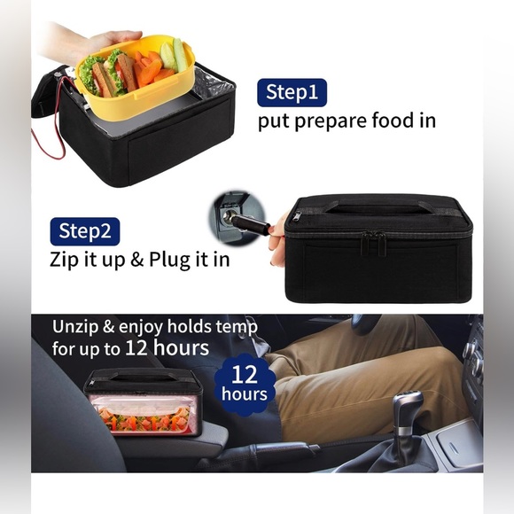 Warmer Lunch Box Portable Truck Microwave 24V Heated
Lunch Box for aldults - Picture 3 of 7